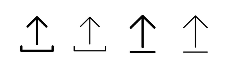 Upload icon set. load data symbol