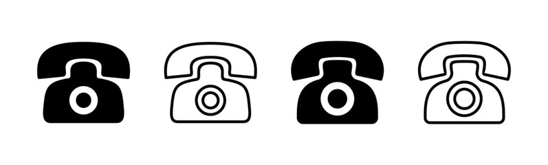 Telephone icon set. phone icon vector.