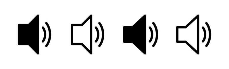 Speaker icon set. volume icon vector. loudspeaker icon vector. sound symbol