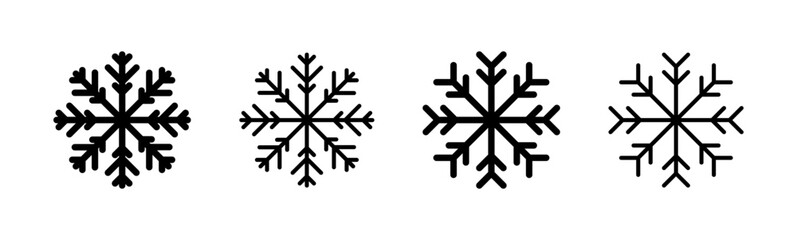 Snow icon set. snowflake icon vector