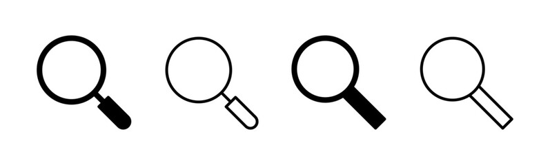 Search icon set. search magnifying glass icon