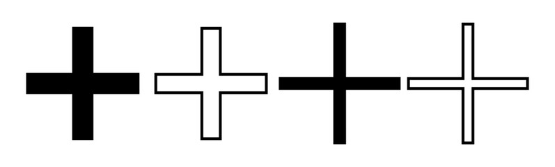 Obraz premium Plus Icon set. Add plus icon