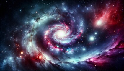 Colorful nebular galaxy stars and clouds as stary night cosmos. Supernova background wallpaper
