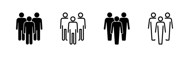 People icon set. person icon vector. User Icon vector. team symbols