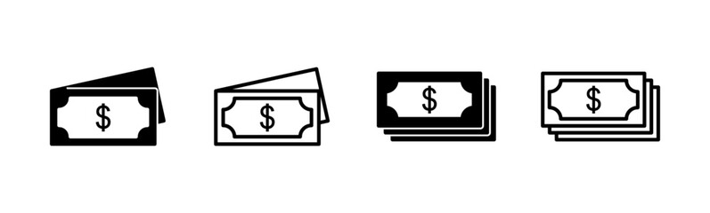 Money icon set. Money vector icon.