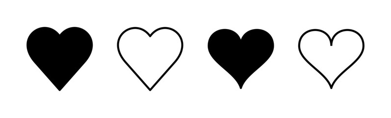 Love icon set. Heart icon vector. Like icon vector.