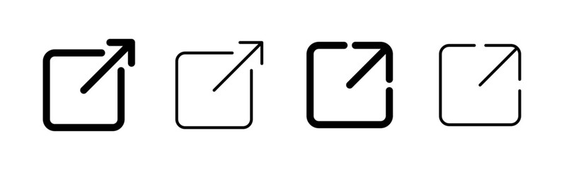 External link icon set. link icon vector. hyperlink symbol