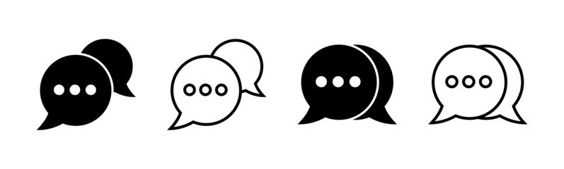 Chat icon set. speech bubble icon. comment icon vector. message. contact us