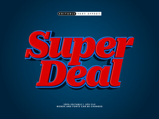Fototapeta premium super deal editable text effect in sale and discount text style