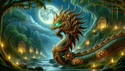 Obraz premium The Guardian of the Enchanted River