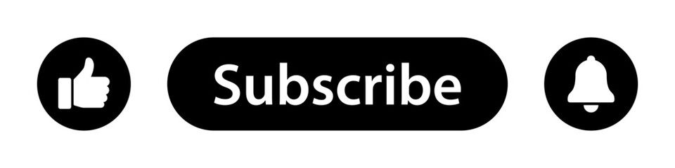 Like, subscribe and bell buttons