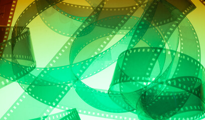 abstract background with real film strip