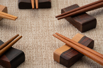 和食のイメージの箸と箸置き