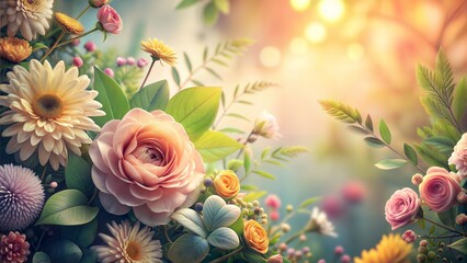 spring background with flowers