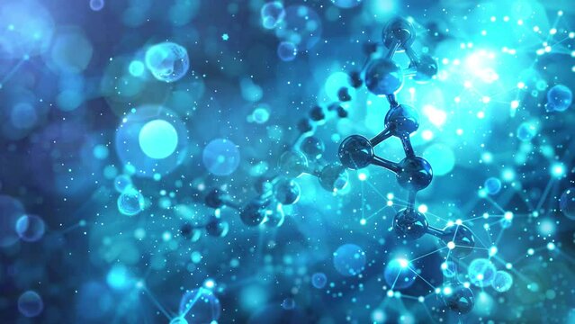 structure molecule and communication dna atom neuron. seamless looping overlay 4k virtual video animation background