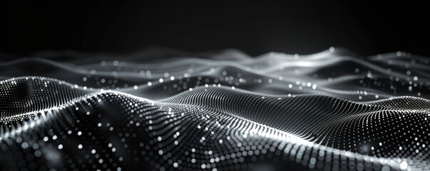 Futuristic Digital Wave Landscape