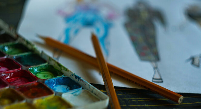 Paint and paper pencils