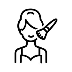 Vector black line icon for 