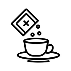 Vector black line icon for 