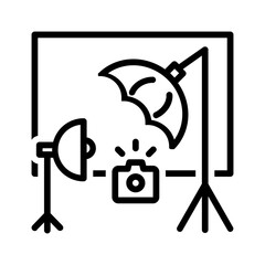 Vector black line icon for 