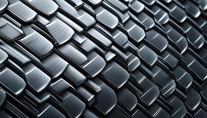 Fototapeta premium Detailed Metallic Scale Armor Texture