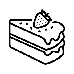 Vector black line icon for 