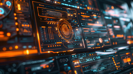 Fototapeta premium futuristic digital technology background modern cyber tech wallpaper, business background 