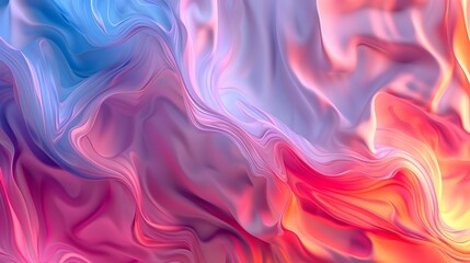 Obraz premium Vibrant Fluid Dynamics Gradient Shapes in Motion Flowing Liquid Abstract Art