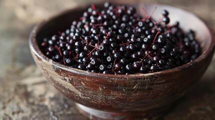 Elderberries are small, dark berries known for their tart taste and medicinal properties.  