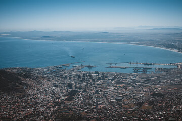 Cape Town Aerial View Overlooking Atlantic Ocean