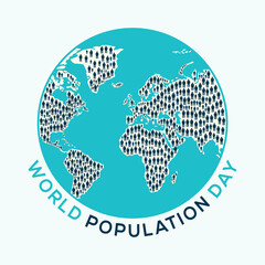 World population day banner campaign illustration