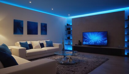 Fototapeta premium Modern luxury bed room night view