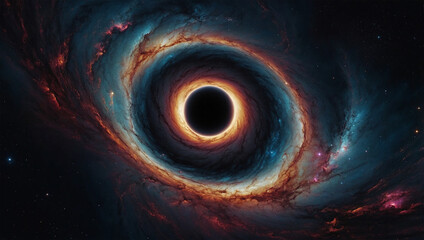 Image of a black hole devouring stars in a galaxy 12