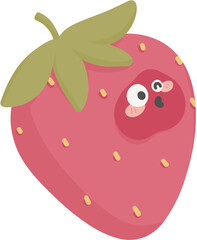 Happy funny fruit and vegetable