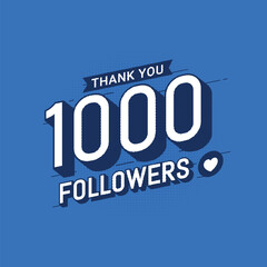 Thank you for 1000 followers banner celebration