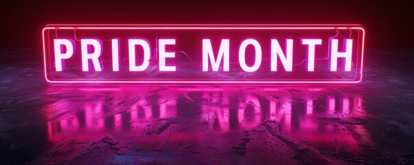 Fototapeta premium 3D rendering of a neon sign with the text 50% on a black background Closeup, top view A neon light sign in pink and blue colors in the style of glowing round frame