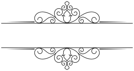 vintage horizontal frame Label lines for making catalogs and brochures for coffee shops and boutiques.