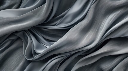 Fototapeta premium Close-up of flowing fabric with rippling waves and folds 