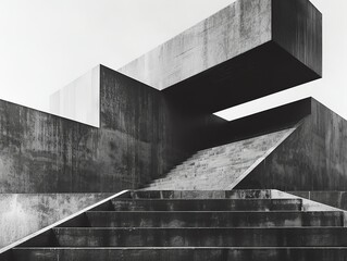 Minimalist geometric shapes in monochrome, clean lines and simple forms, elegant and modern
