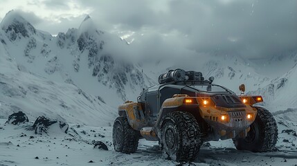 Obraz premium AI technology in autonomous exploration of harsh environments.