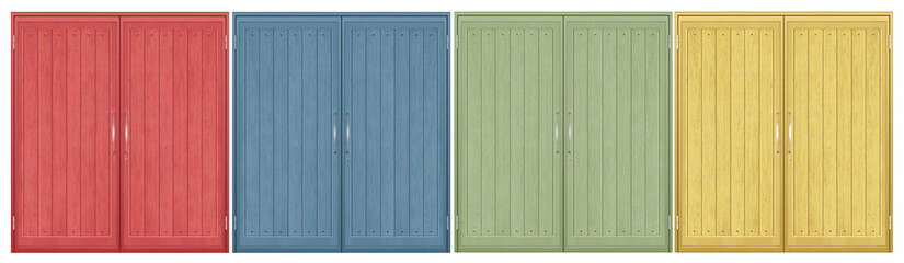 洋風の両開きドア　4色セット