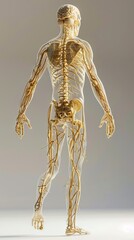 3D rendered illustration of the human nervous system as a medical reference