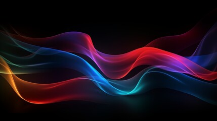 Colorful Abstract Waves with Vibrant Gradient and Smooth Curves.