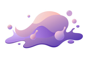 Illustrate liquid shapes with a soft, calm gradient of lavender and pale beige