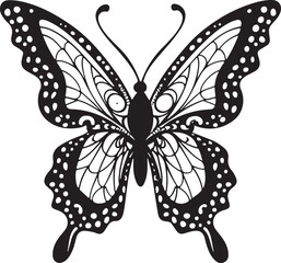 Flat design butterfly silhouette