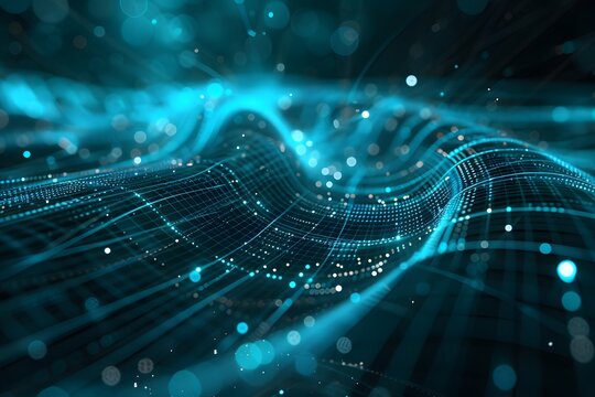 Intricate Blue Dot Overlay for Abstract Digital Projects