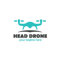 Fototapeta premium Mascot drone logo template.Vector illustration