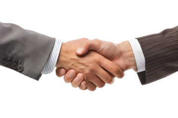 Business handshake and business people concepts on isolated on white