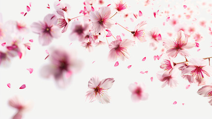 Naklejka premium Sakura Flower in 3D on White Background