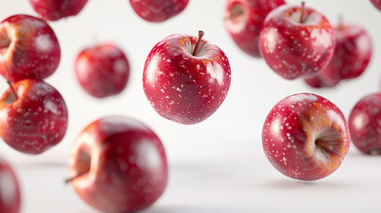 Obraz premium Single Apple on Neutral White